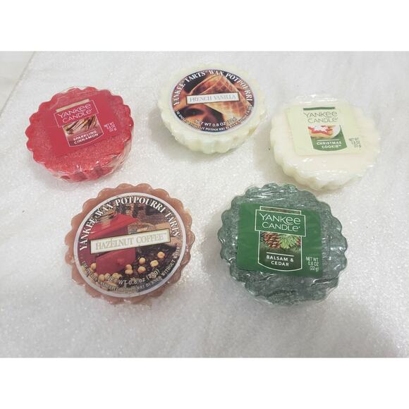 Yankee Candle Wax Tarts Lot FALL WINTER cookie coffee cedar vanilla balsam - Picture 1 of 6